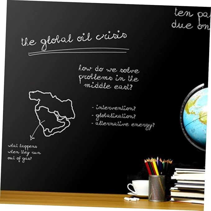 Autocollant Mural Tableau Noir en Vinyle - Ardoise Effaçable Réutilisable