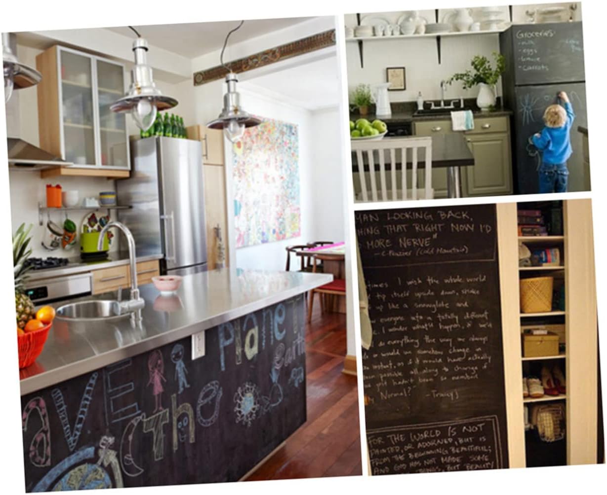 Autocollant Mural Tableau Noir en Vinyle - Ardoise Effaçable Réutilisable