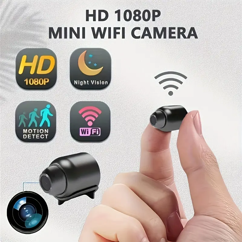 Mini Caméra de Surveillance HD 1080P WiFi Vision Nocturne