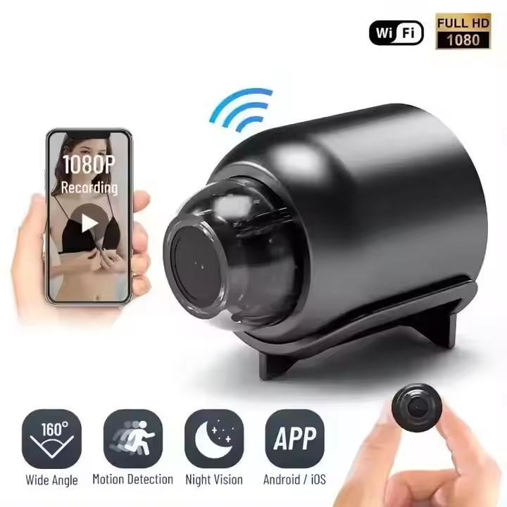 Mini Caméra de Surveillance HD 1080P WiFi Vision Nocturne